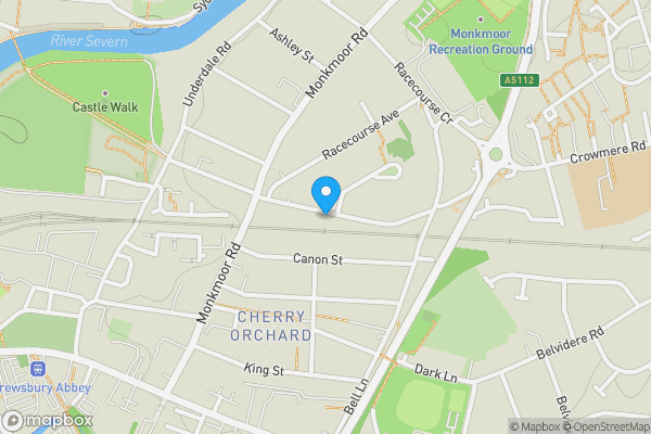Map location for 53 Crowmere Road , Monkmoor , Shrewsbury , SY2 5HT