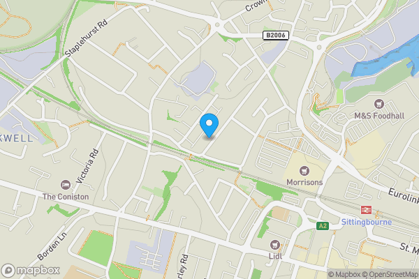 Map location for 108 Charlotte Street, Sittingbourne, Kent, ME10 2JX