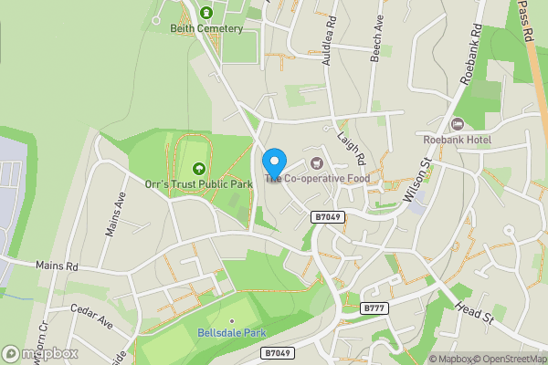 Map location for 0/1 61 Kings Road, Beith, KA15 2BJ