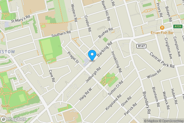 Map location for Flat 44, 12 Rathbone Market, Barking Road, Canning Town, London, E16 1GY