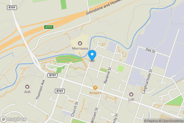 Map location for 24 Collier Street, Flat F1, Johnstone, PA5 8AR