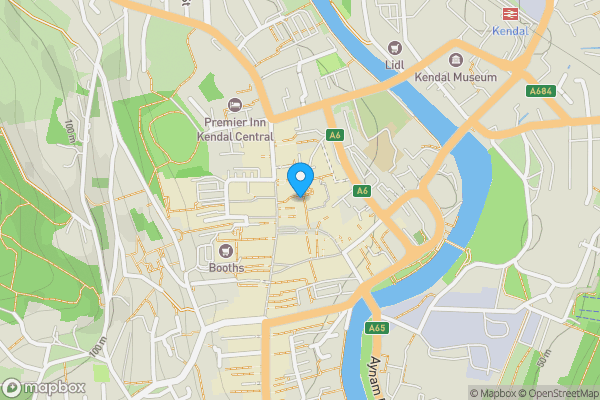 Map location for Flat 1, Jubilee Apartments, Kendal, Cumbria LA9 4LR