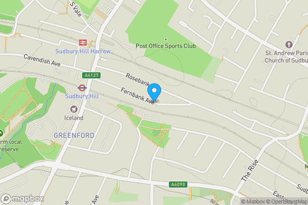 Map location for 95 & 95a Fernbank Avenue, Wembley, Greater London, HA0 2TT