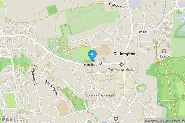 Map location for 28 Tiverton Road, Cullompton, Devon, EX15 1HT