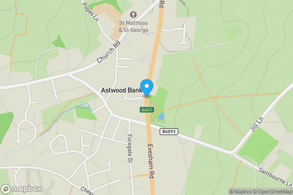 Map location for Lot 1 Land at Dagtail Lane, Astwood Bank, Redditch, B97 5QT