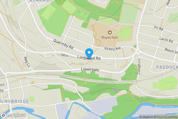 Map location for 127 Longwood Road, Huddersfield, West Yorkshire, HD3 4EH