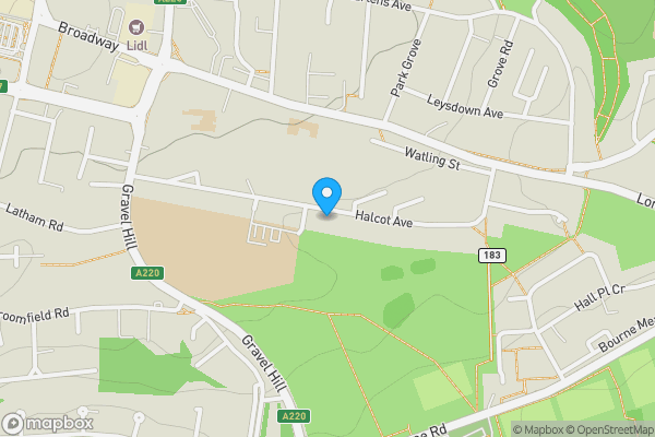 Map location for 84 Halcot Avenue, Bexleyheath, Kent, DA6 7QD