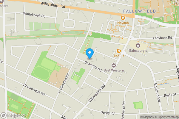 Map location for 40 Granville Road, Manchester, M14 6AE