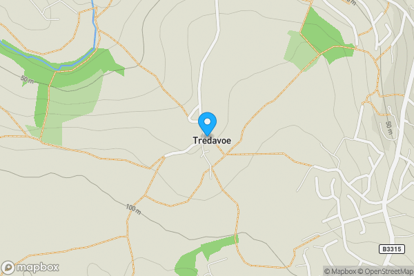 Map location for Land Forming Part Of Tredavoe Farm, Tredavoe, Penzance, Cornwall, TR20 8TN