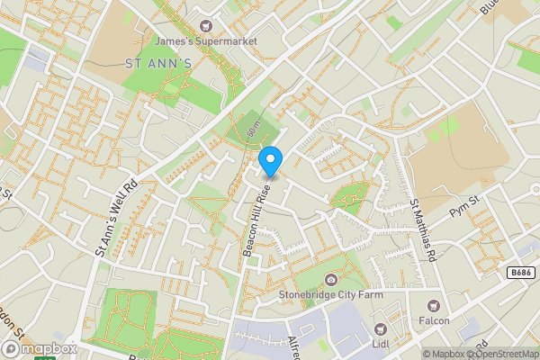 Map location for Beacon Hill Rise, Nottingham, Nottinghamshire, NG3 2GX