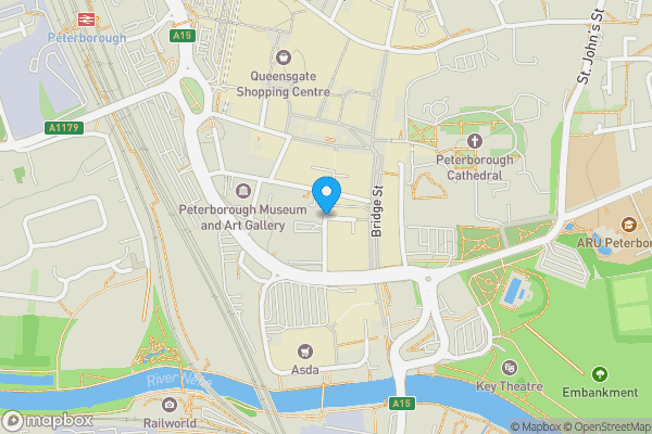 Map location for Wentworth Street, Peterborough, Cambridgeshire, PE1 1DS