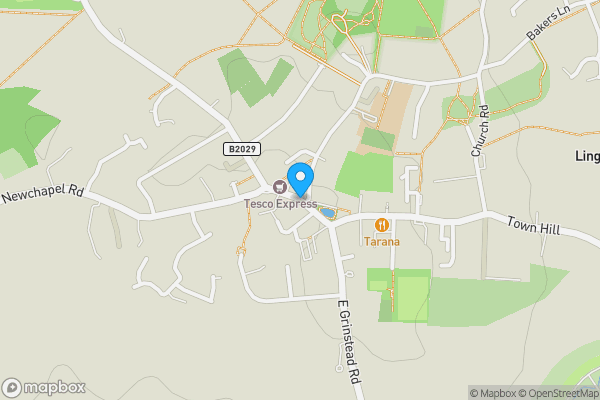 Map location for Tesco Express, The Old Cage, Plaistow Street, Lingfield, Surrey, RH7 6AU