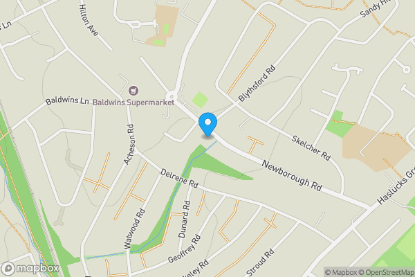 Map location for 163 Newborough Road, BIRMINGHAM, B28 0UU