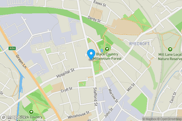 Map location for Bloxwich Road, Walsall, West Midlands, WS2 8BF
