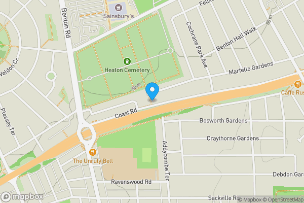 Map location for 65 Coast Road, Newcastle upon Tyne, Tyne and Wear, NE7 7RP