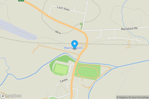 Map location for 12 Pathbrae, Development Site, New Cumnock, KA18 4DF