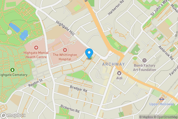 Map location for 49 Salisbury Walk, Archway, London, N19 5DS