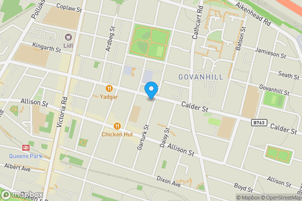 Map location for 2 Garturk Street, Glasgow, Lanarkshire, Scotland, G42 8JD