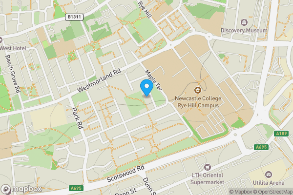 Map location for 59 Mather Road, Newcastle Upon Tyne, Tyne And Wear, NE4 7SH