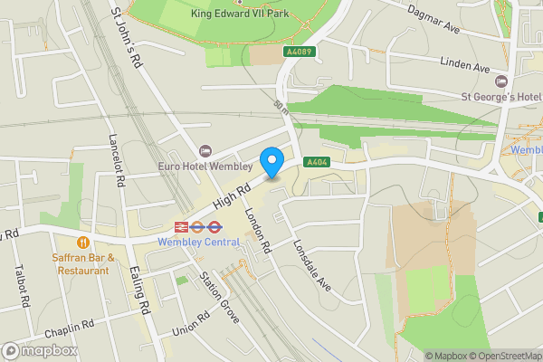 Map location for Halifax Bank, 427 High Road Wembley London HA9 7AB