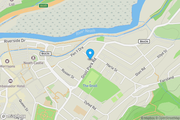 Map location for 104 Gnoll Park Road, Neath, SA11 3DD