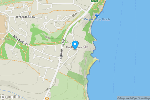 Map location for Cliff Lodge, Old Teignmouth Road, Dawlish, EX7 0NJ