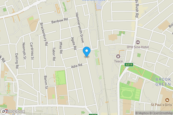 Map location for Flat 22, Verulam House, Hammersmith Grove, London,  W6 0NW