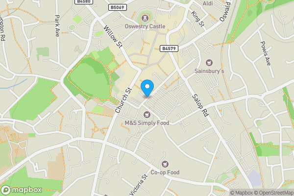 Map location for Aspens Court, English Walls, Oswestry, Shropshire, SY11 2PA