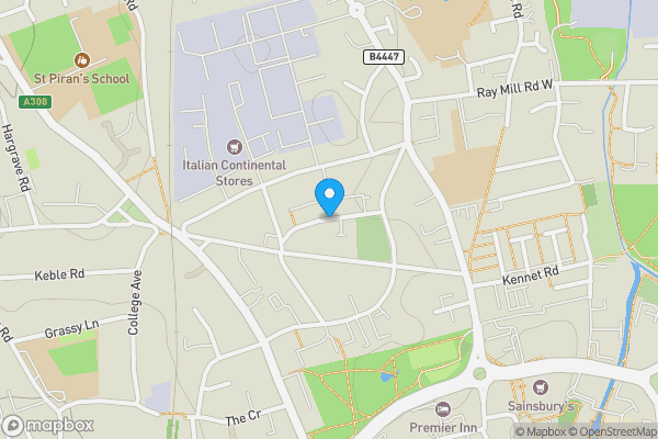Map location for Vicarage Road, Maidenhead, Berkshire, SL6 7DT
