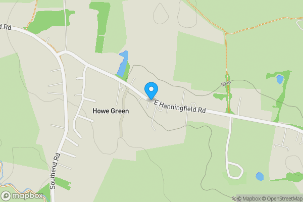 Map location for Hillcroft, East Hanningfield Road, Sandon, Chelmsford, Essex, CM2 7TQ