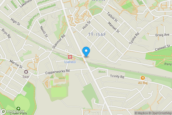 Map location for The Carwyn James, 131 Station Road, Llanelli, SA15 1YS