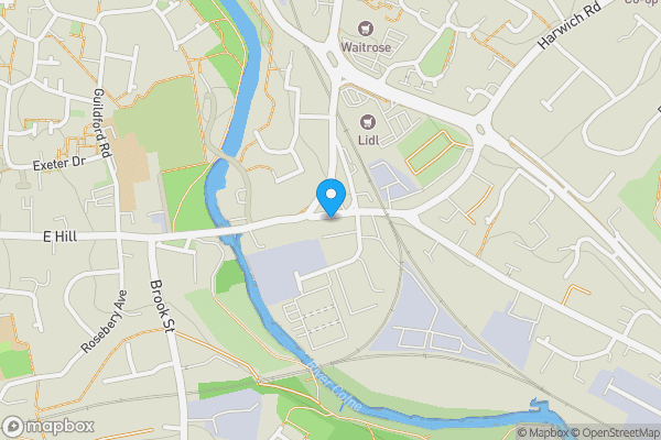 Map location for 36 East Street, Colchester, Essex CO1 2TP