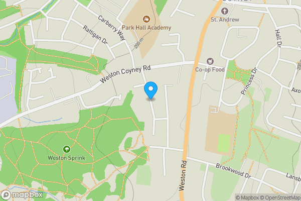 Map location for Parkhead Drive, Stoke-on-Trent, Staffordshire, ST3 6EW
