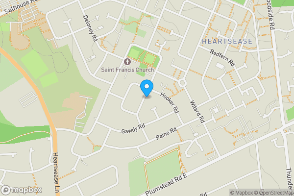 Map location for 38 Frere Road, Norwich, Norfolk, NR7 9UR