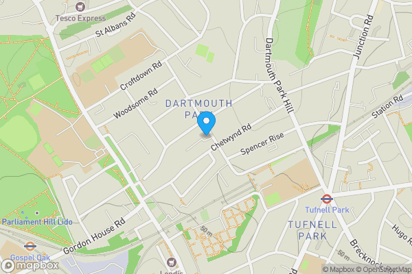 Map location for The Dartmouth Arms, 35 York Rise, Tufnell Park, London NW5 1SP