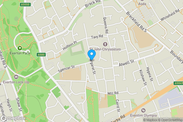 Map location for Everton Water Tower, Margaret Street, Liverpool L6 2HW