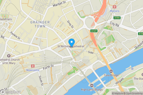 Map location for Apartment 2/2 St. Nicholas Chambers, Amen Corner, Newcastle upon Tyne, Tyne and Wear, NE1 1PE