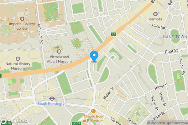 Map location for Flat P, 34-36 Egerton Gardens, Knightsbridge, London, SW3 2DB