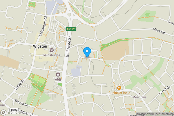 Map location for 4 Godwin Court, Boulter Crescent, Wigston, Leicestershire, LE18 3YP