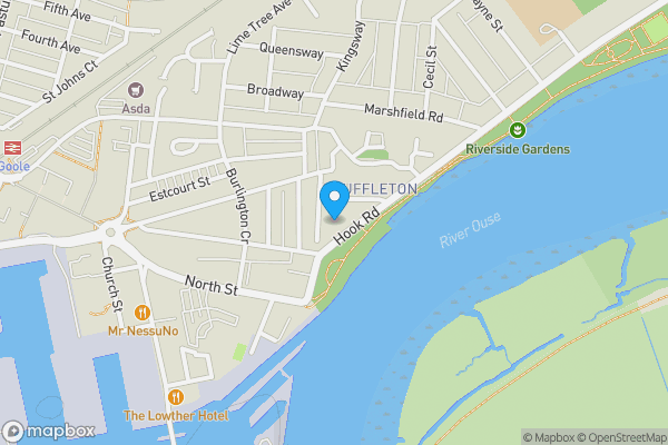 Map location for Spring Gardens, Goole, North Humberside, DN14 5JA