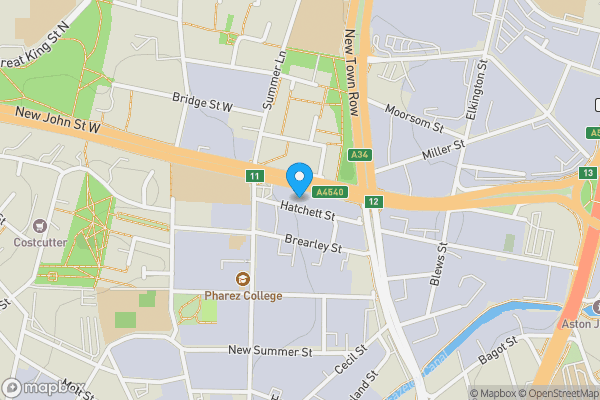 Map location for 38 New John Street West, Birmingham, B19 3NB