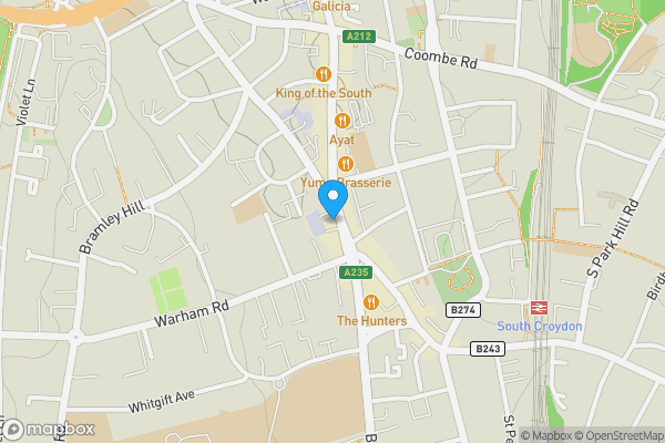 Map location for 92 & 94 South End, Croydon, Surrey, CR0 1DQ