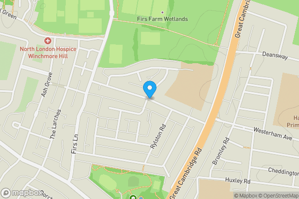 Map location for Land to the rear of The Fairway, Enfield, N14 4NY