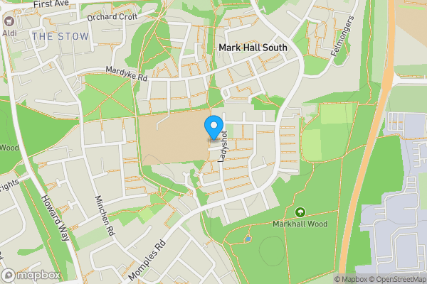 Map location for 94 Ladyshot, Harlow, CM20 3EW