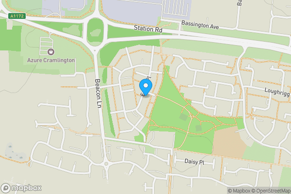 Map location for 47 Eastbourne Gardens, Cramlington NE23 8JP