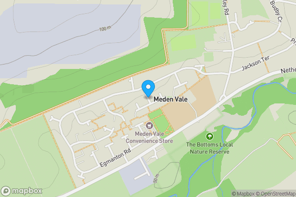Map location for Laxton Drive, Mansfield, Nottinghamshire, NG20 9QL