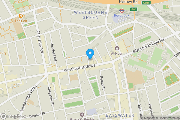 Map location for Flat A, 8, Newton Road, London, W2 5LS