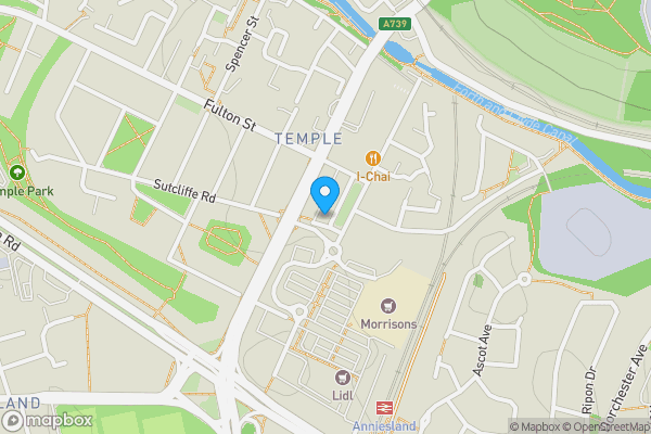 Map location for 1, Temple Gardens, Glasgow, Lanarkshire, G13 1JJ