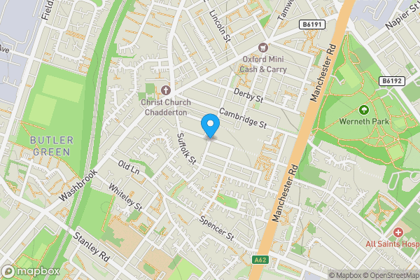 Map location for Plot 17 Lynn Street / Stafford Street Werneth , Oldham, Greater Manchester OL9 7DA