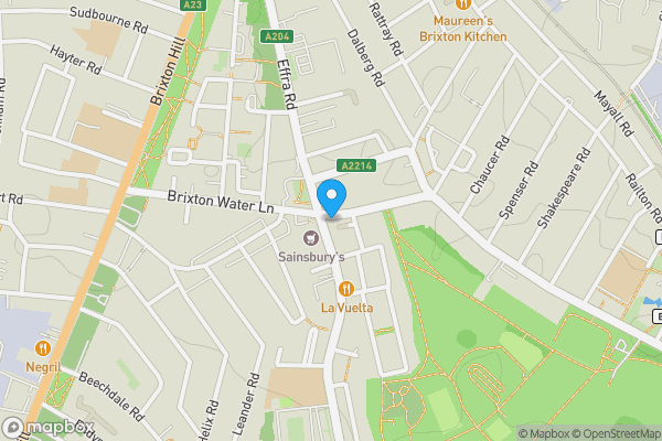 Map location for 1 Tulse Hill, London, SW2 2TH